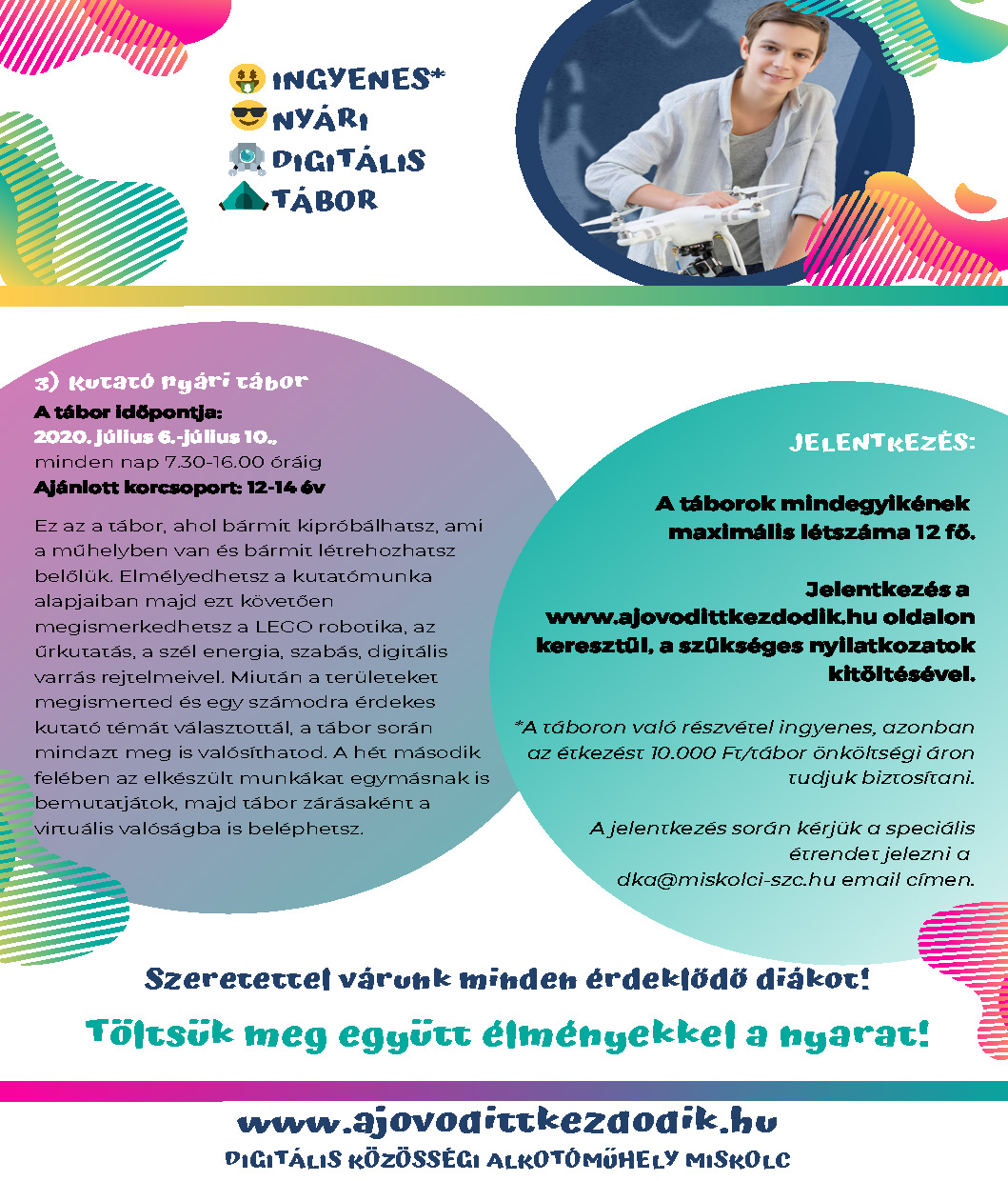 INGYENES NYÁRI DIGITÁLIS TÁBOR szórólap 1 Oldal 2