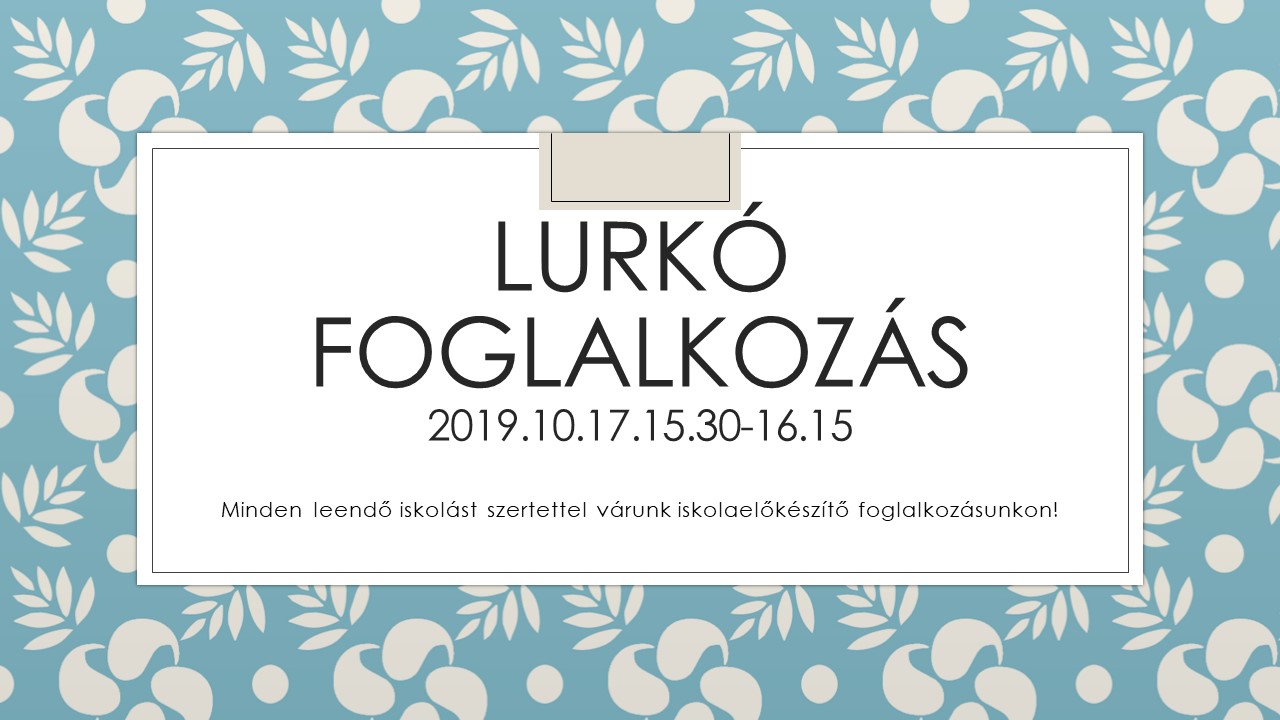 Lurkó foglalkozás